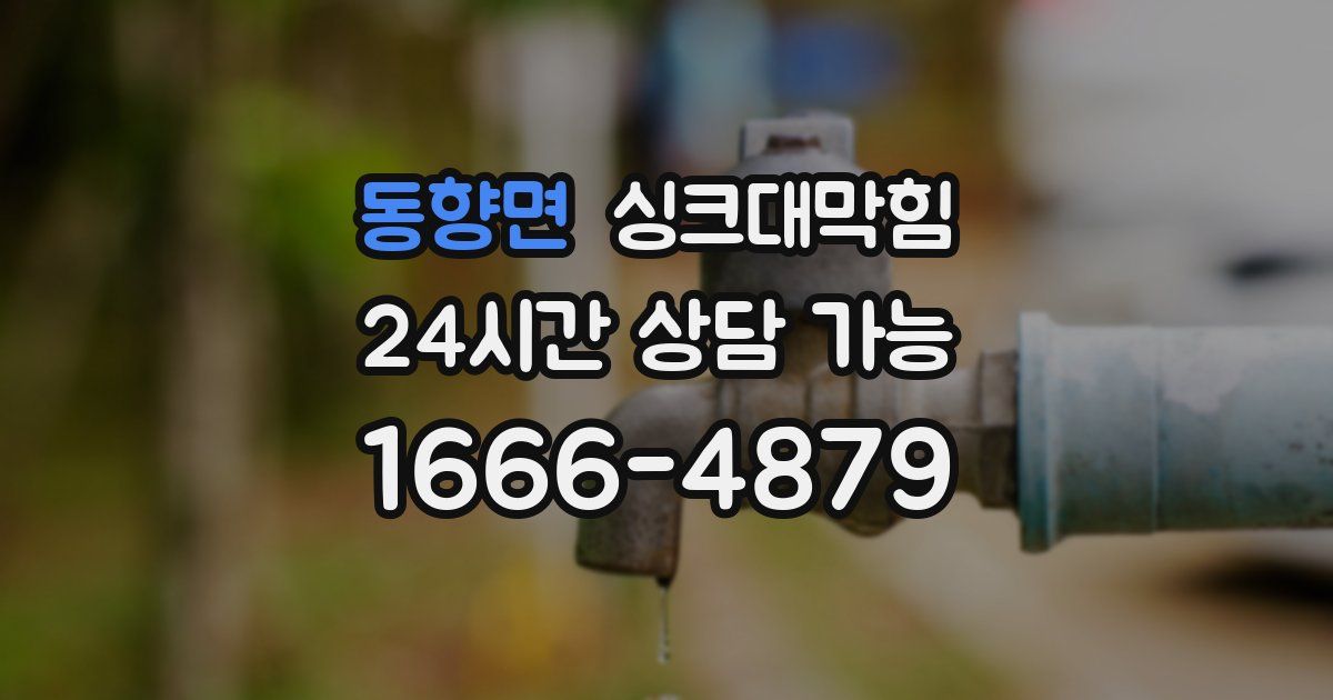 동향면 싱크대 뚫기