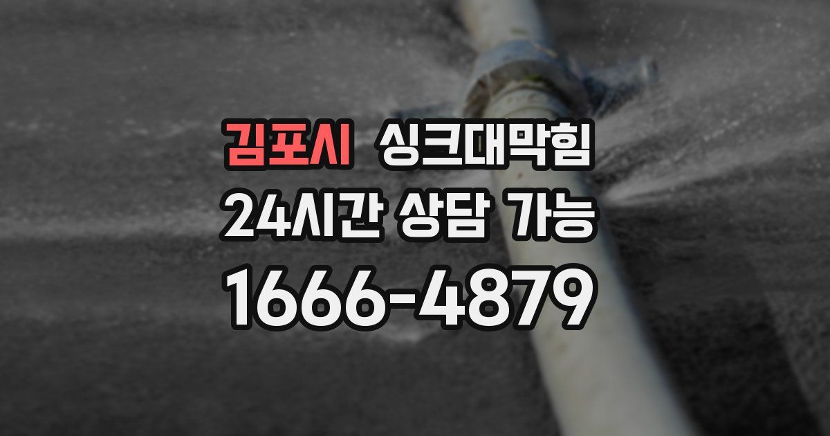 김포시 싱크대 뚫기