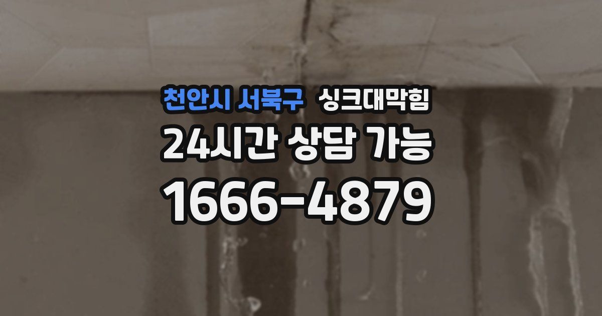 천안시 서북구 싱크대 뚫기