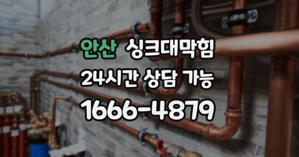 안산 싱크대 뚫기