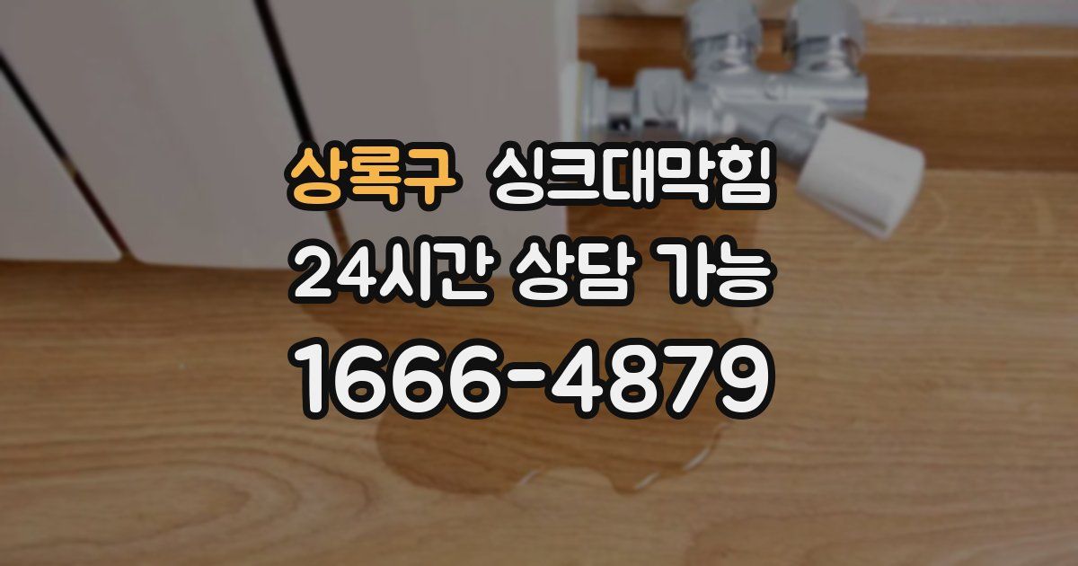 상록구 싱크대 뚫기