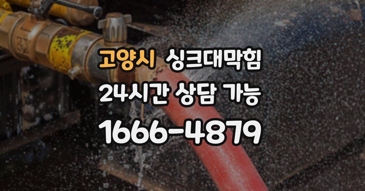 고양시 싱크대 뚫기