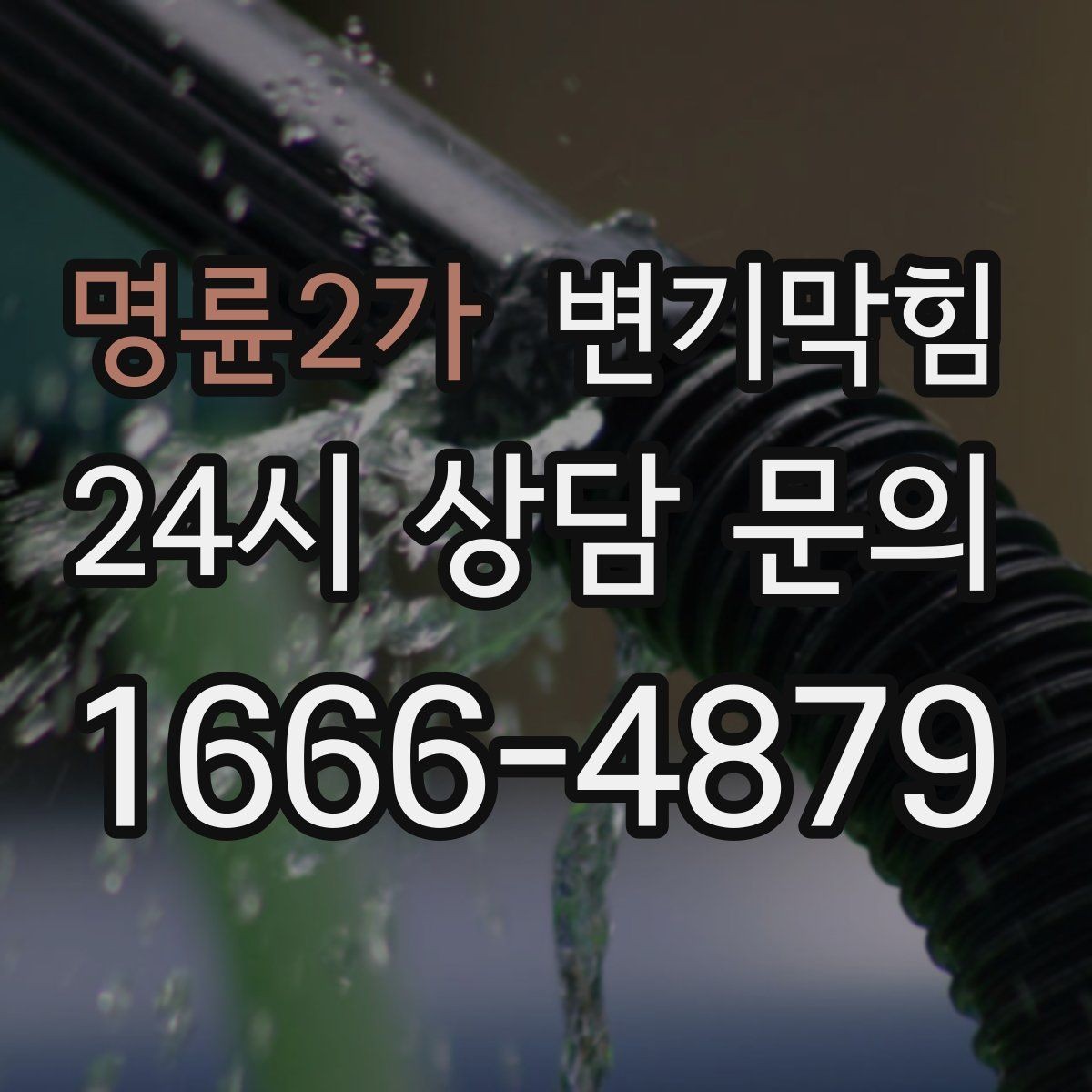 명륜2가 변기막힘 미용실 배수구막힘 헤어 잔사 처리