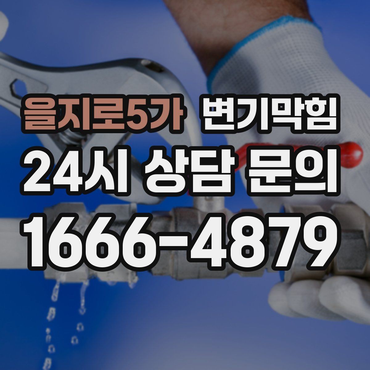 을지로5가 변기막힘 카페 화장실막힘 냄새 루트 차단