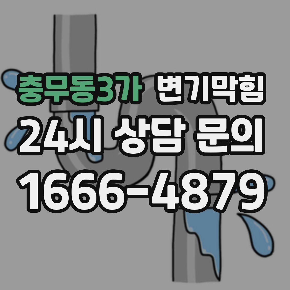 충무동3가 변기막힘 변기가막혔을때 피스톤 펌프 대체법