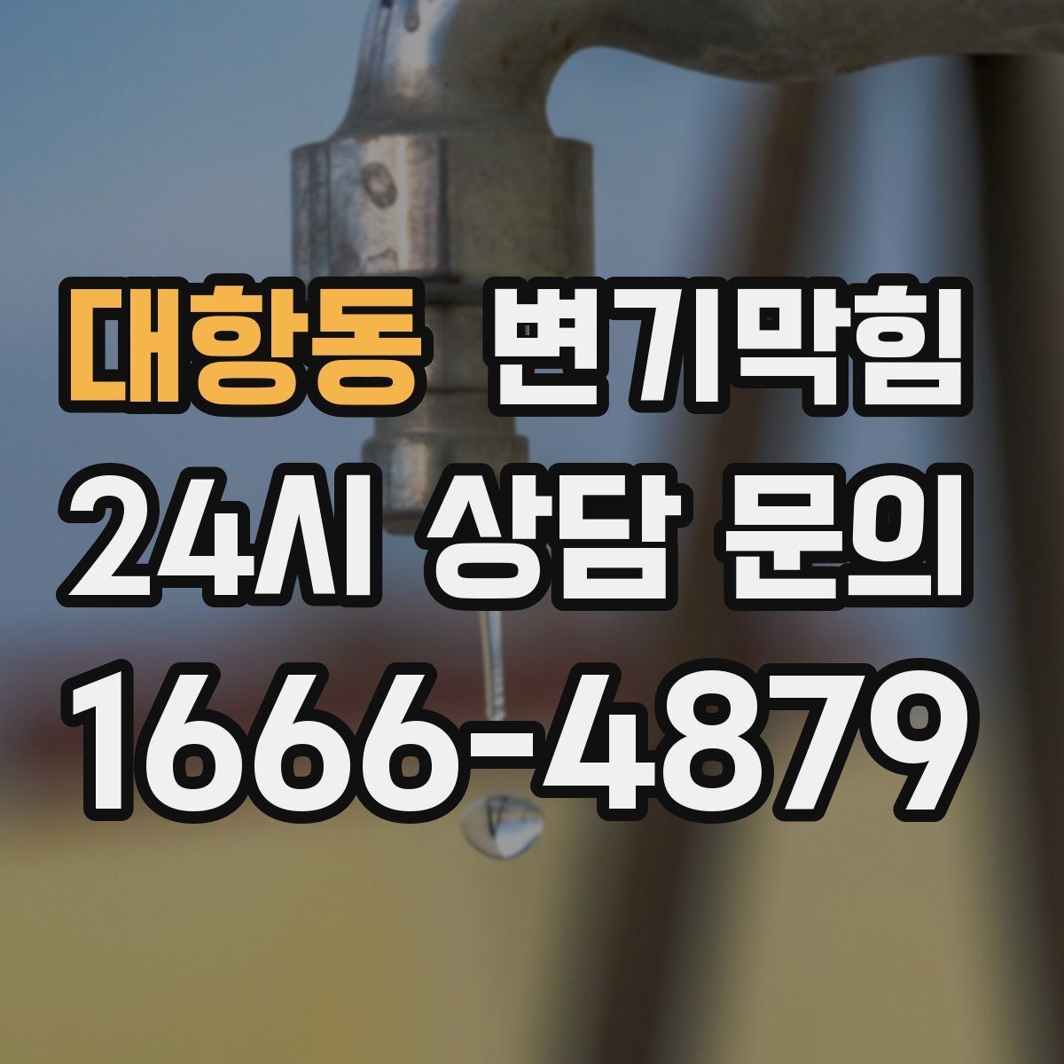 대항동 변기막힘 상가 배수구막힘 고객 민원 제로