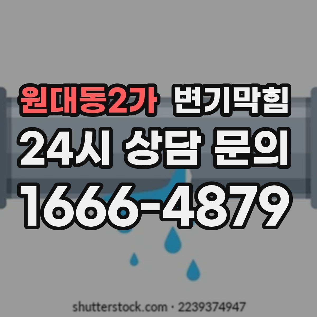 원대동2가 변기막힘 식당 화장실역류 영업전 긴급 조치