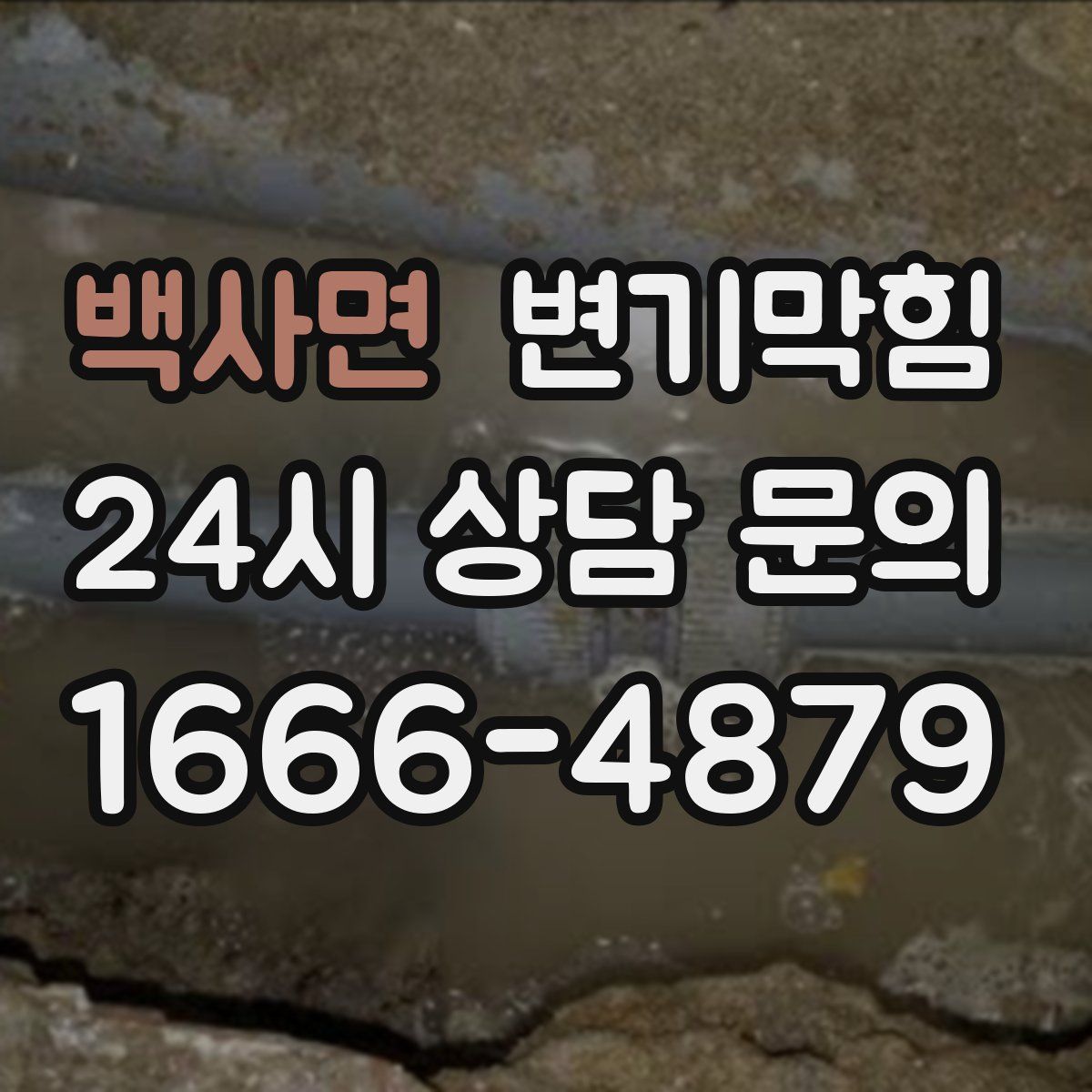 백사면 변기막힘