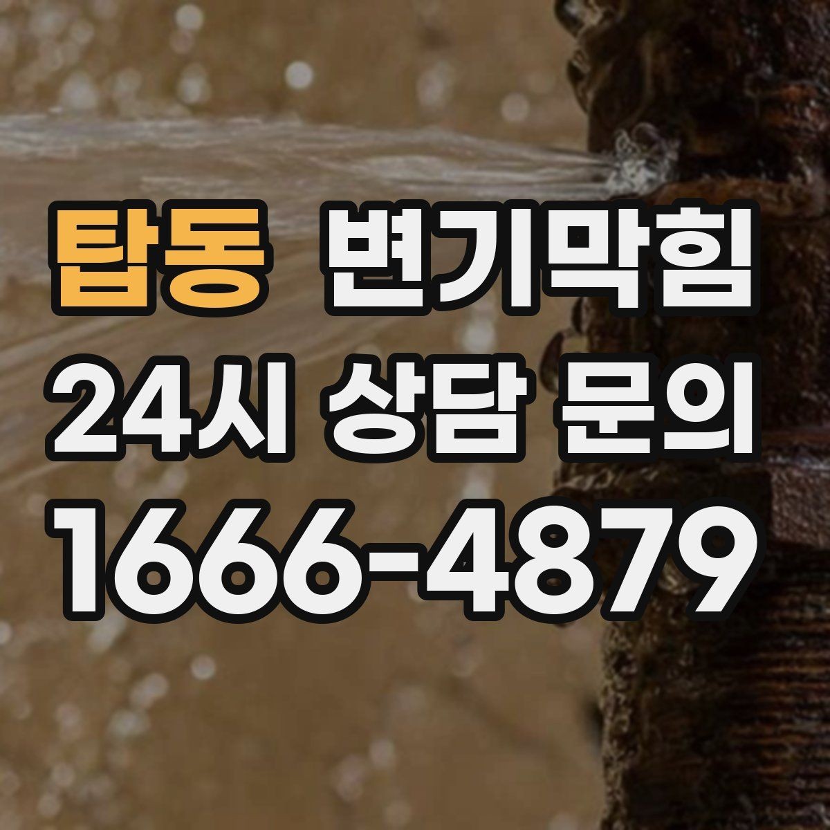 탑동 변기막힘 단독 주택 화장실막힘 바닥 젖음 해결