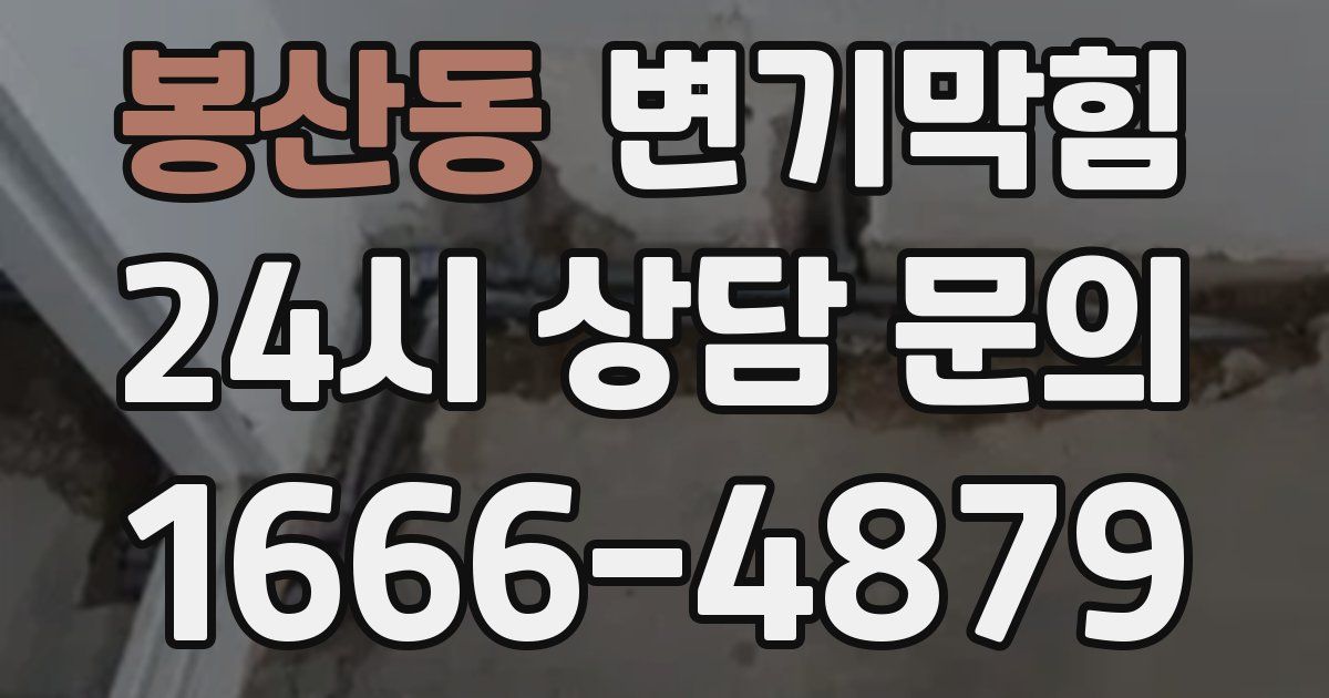 봉산동 변기