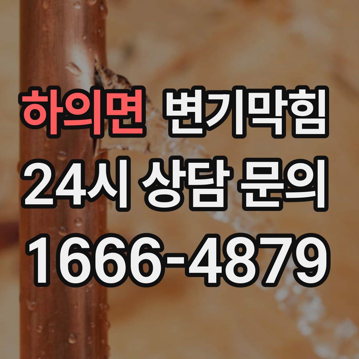 하의면 변기막힘