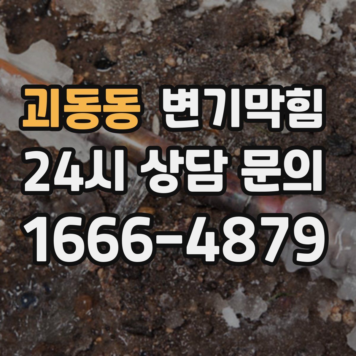 괴동동 변기막힘