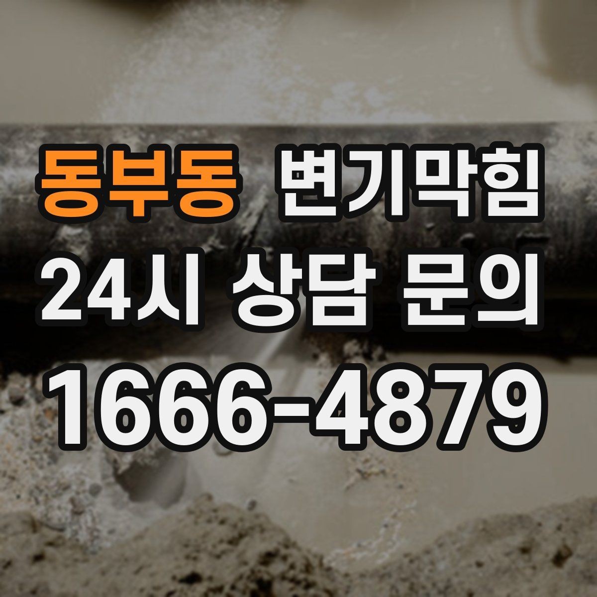동부동 변기막힘 변기가 막혔을 때 합류부 병목 확인법