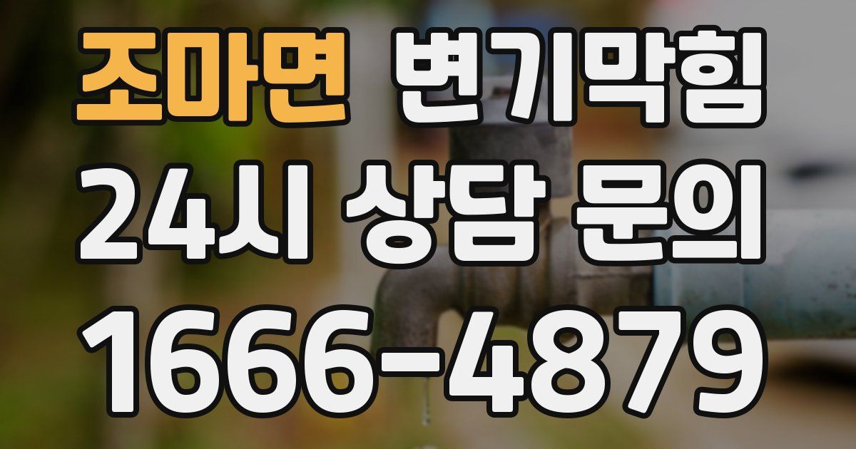 조마면 변기