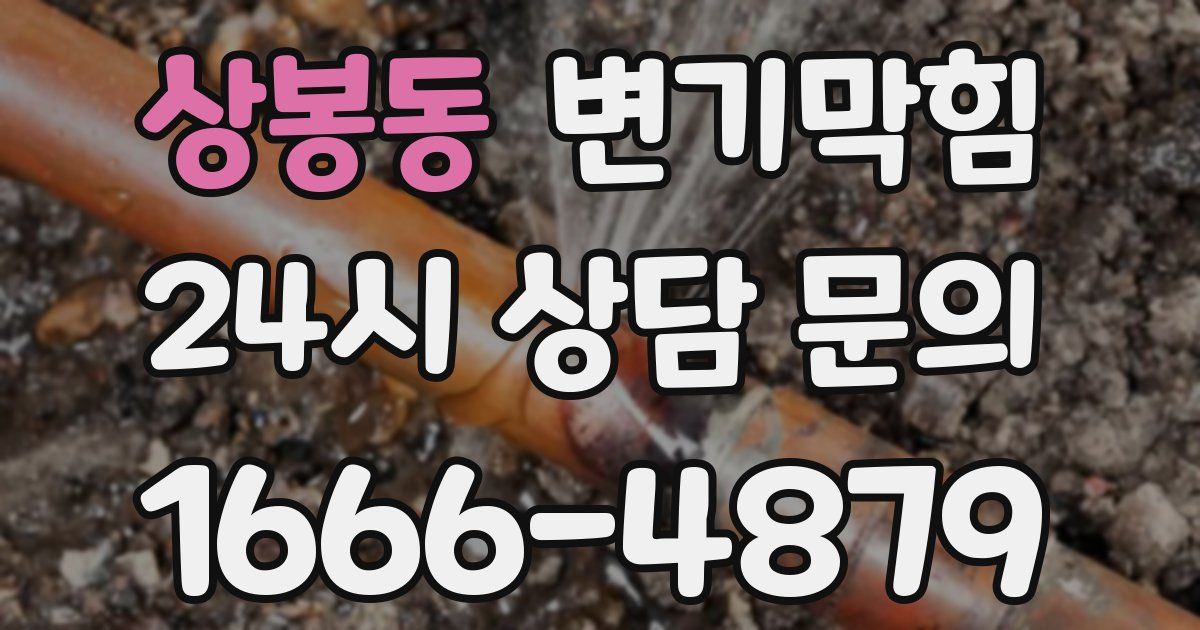 상봉동 변기