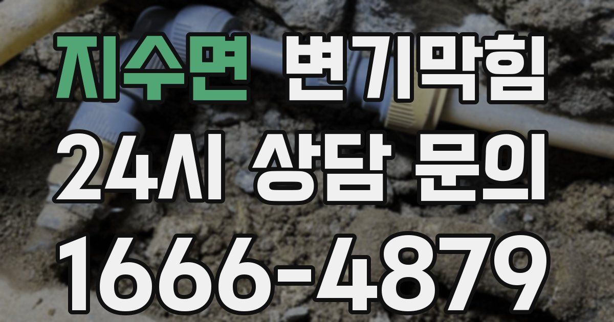 지수면 변기