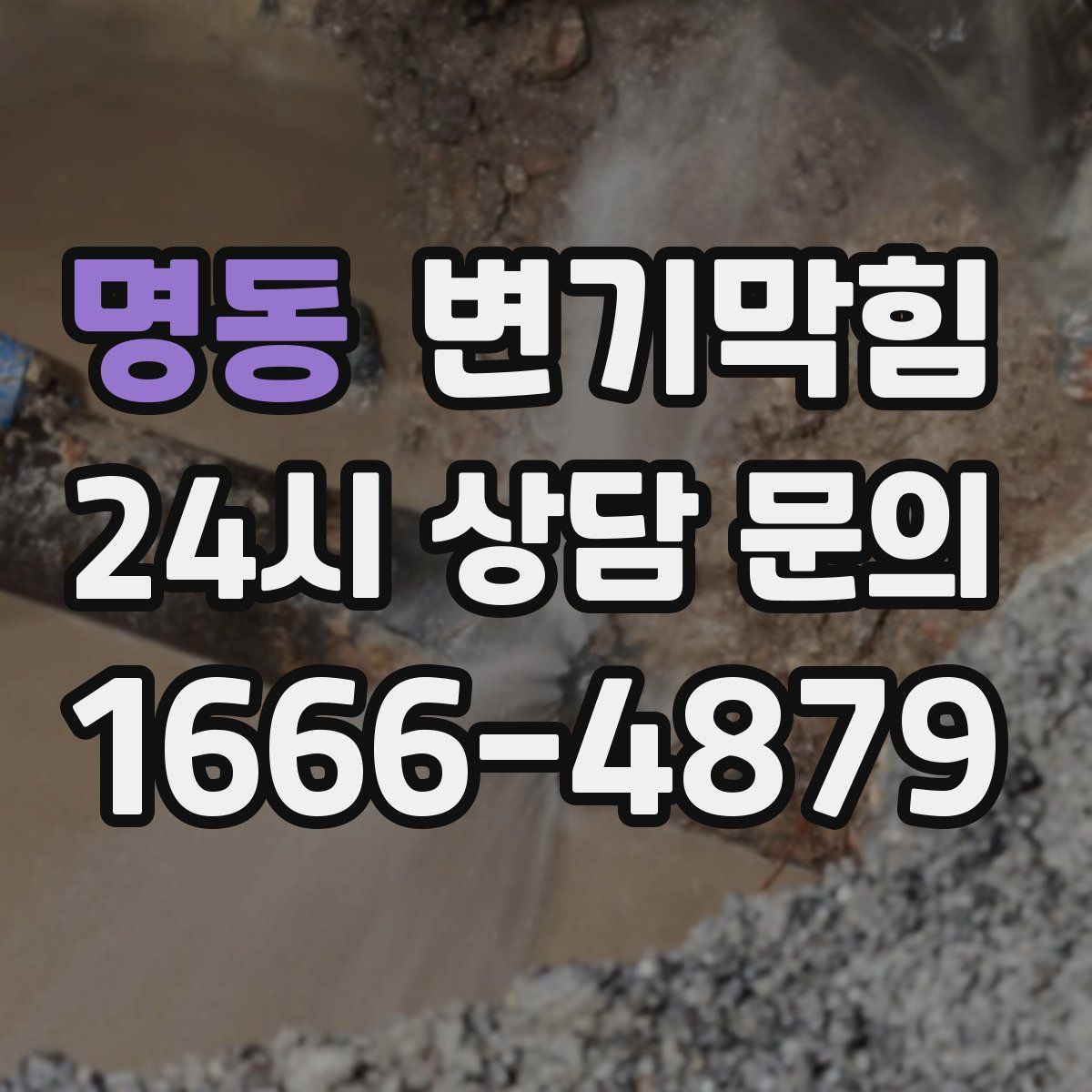 명동 변기막힘