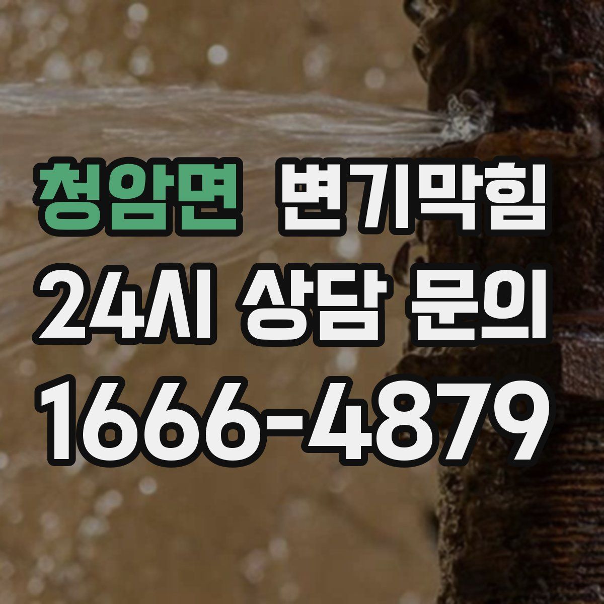청암면 변기막힘