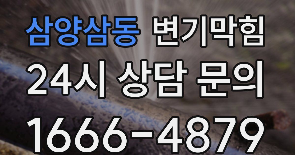 삼양삼동 변기