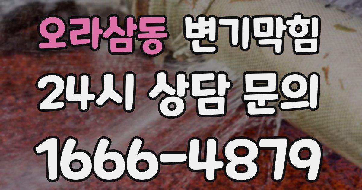 오라삼동 변기