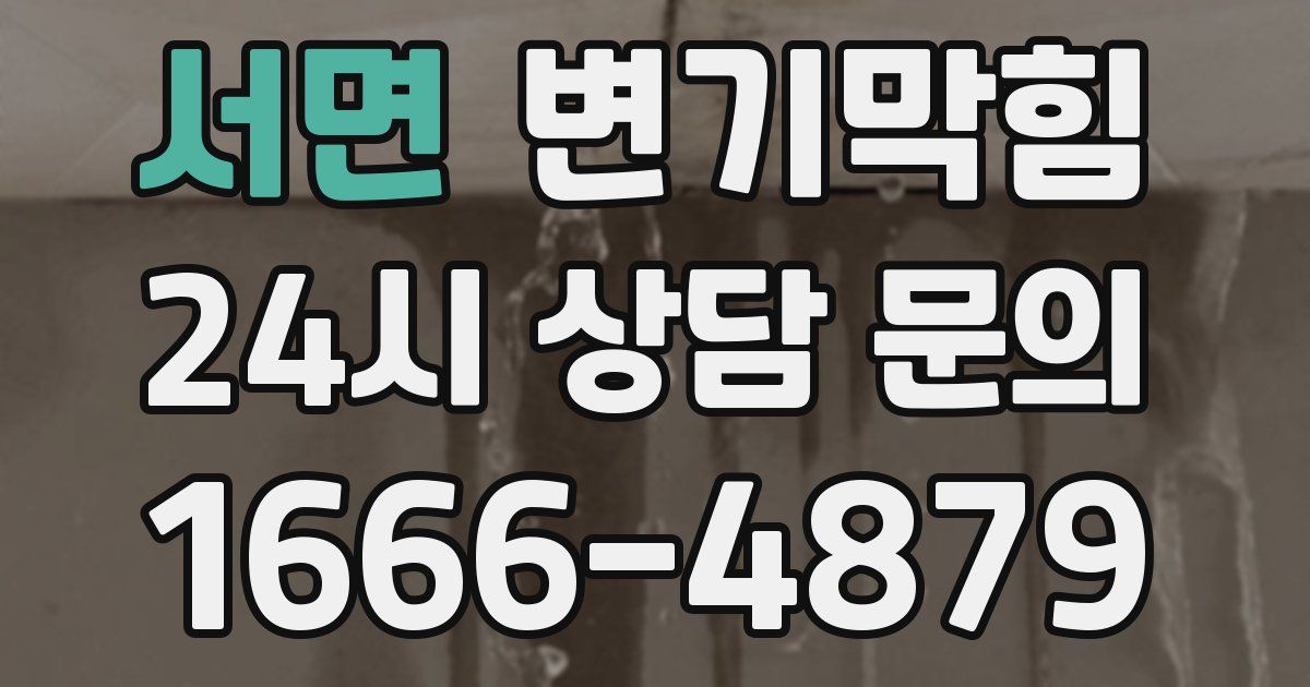 서면 변기