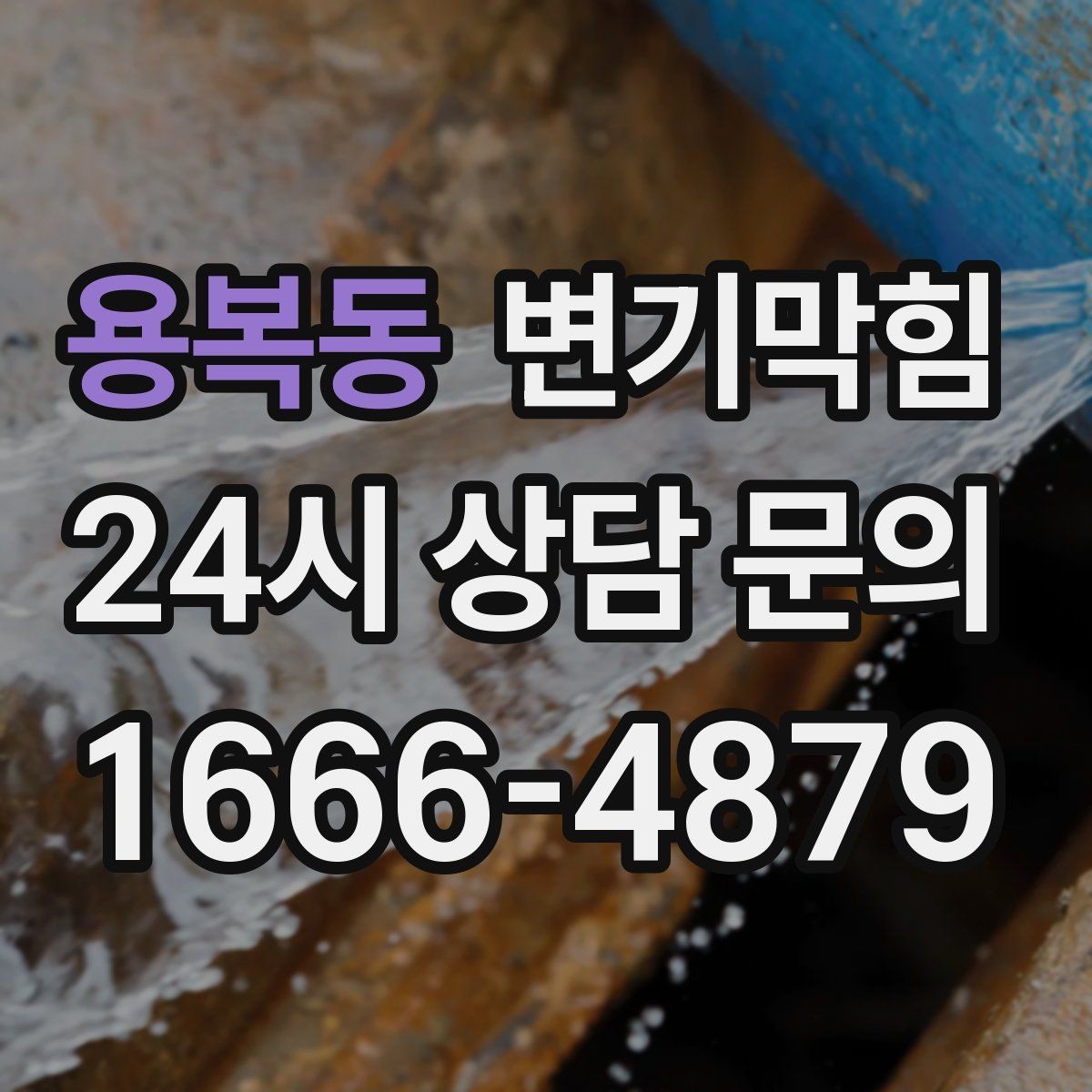 용복동 변기막힘 식당 변기뚫기 합류부 집중 세척