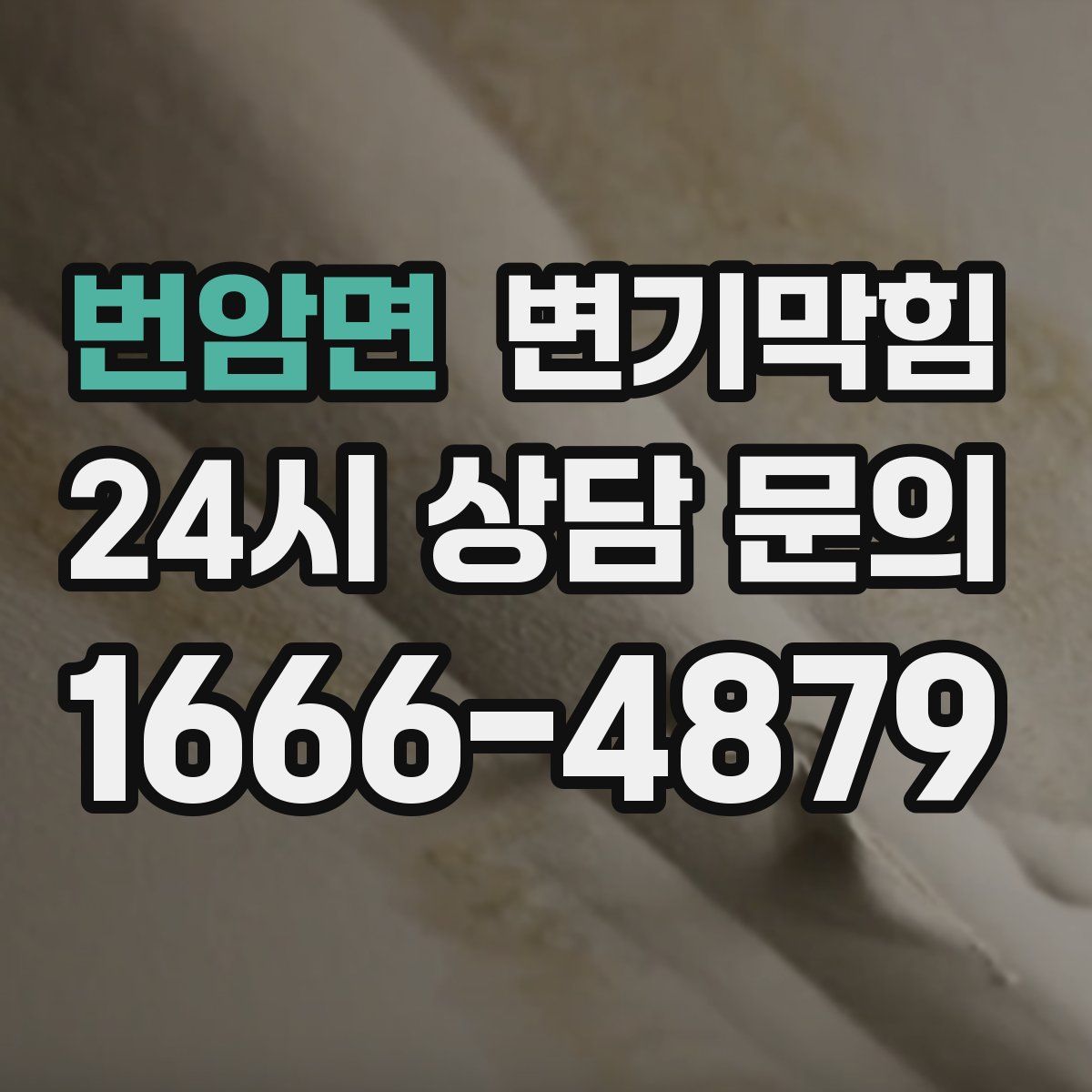 번암면 변기막힘