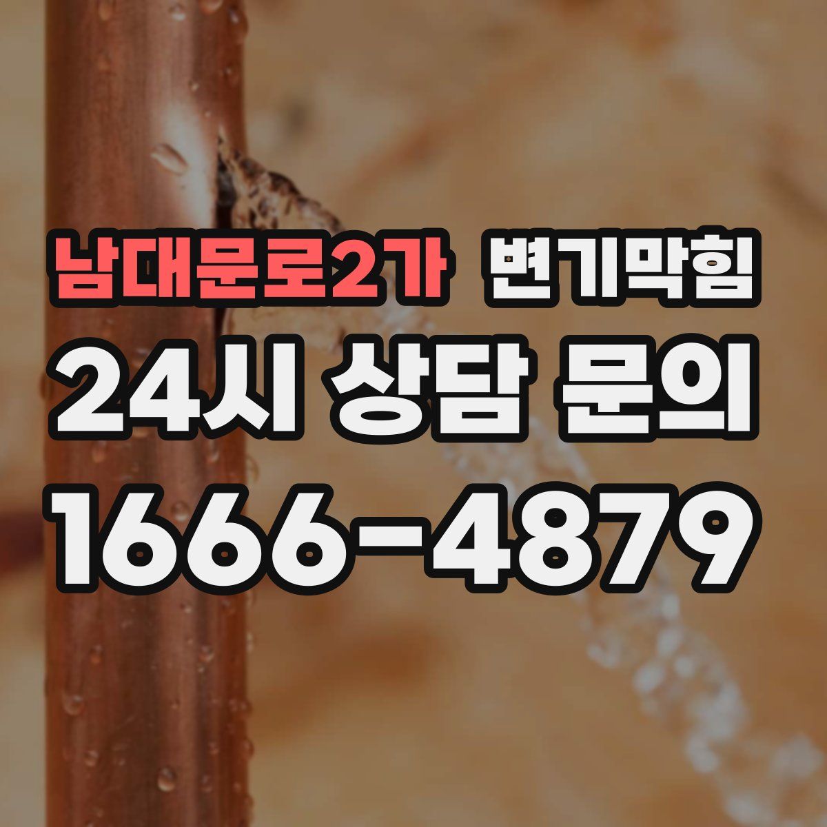 남대문로2가 변기막힘