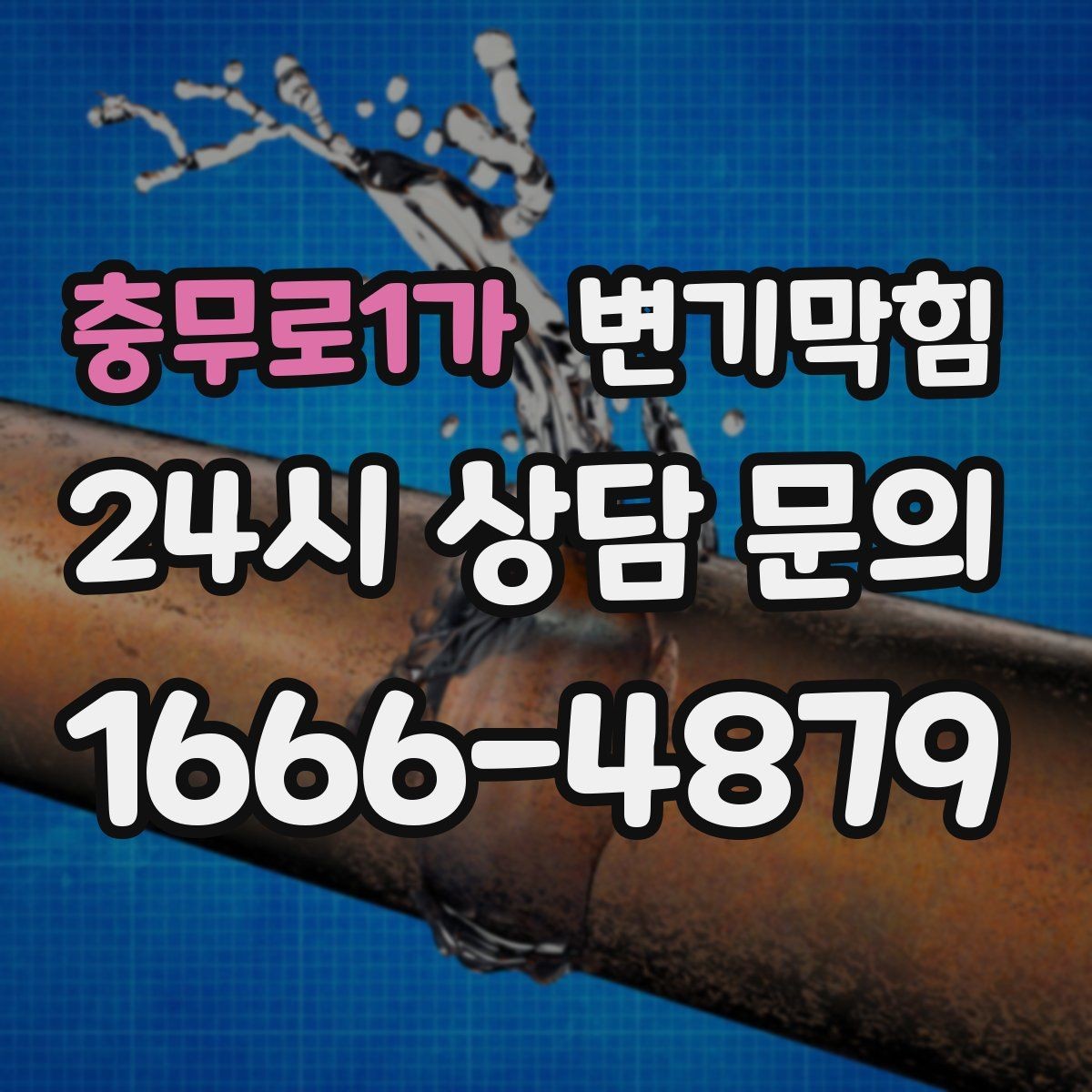 충무로1가 변기막힘 사무실 배수구막힘 점심 전 복구