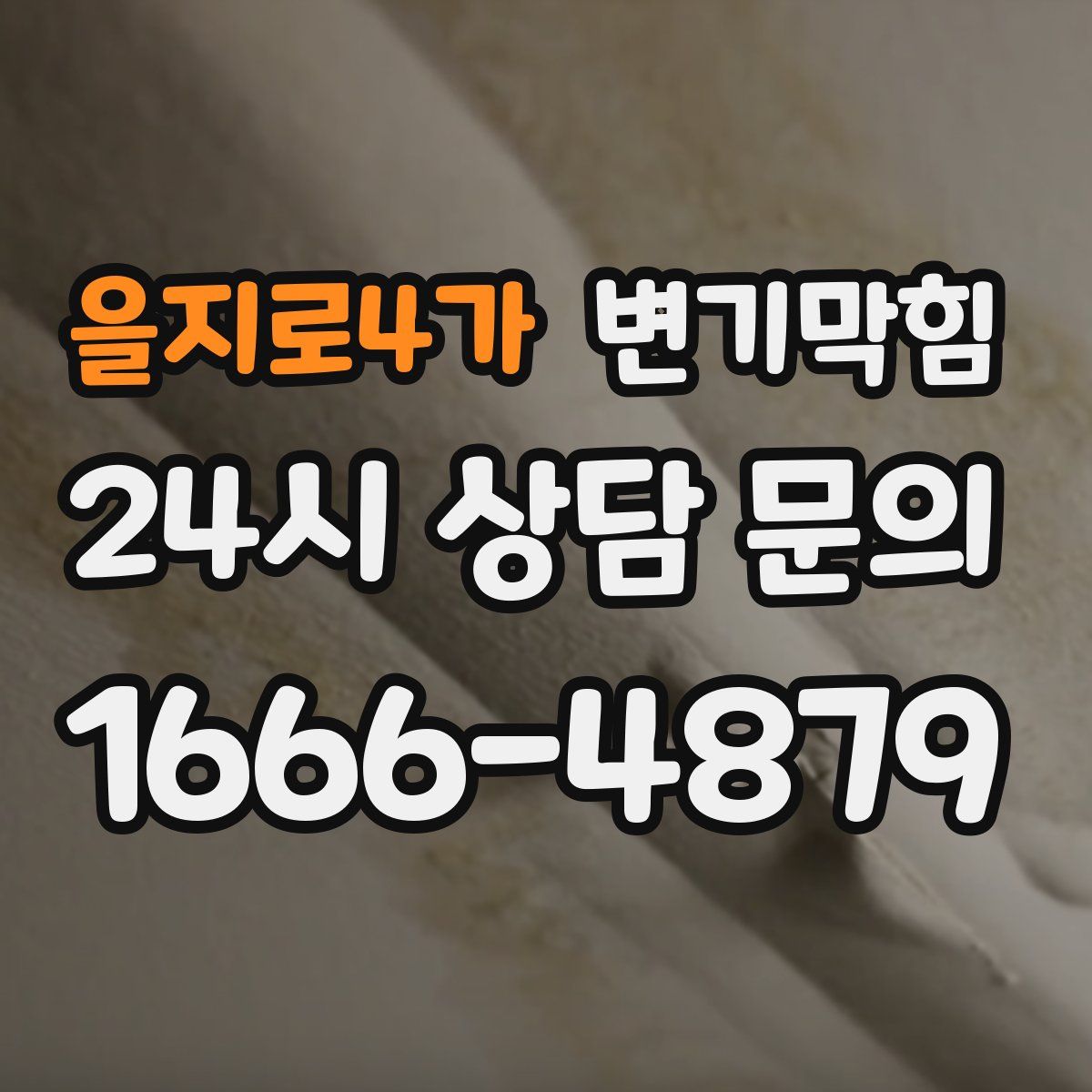 을지로4가 변기막힘