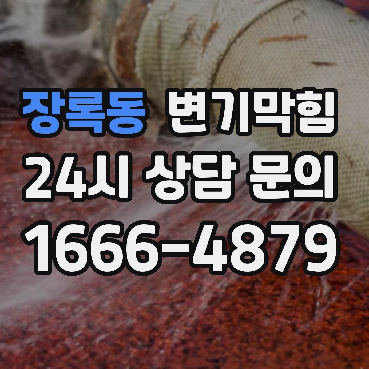 장록동 변기막힘