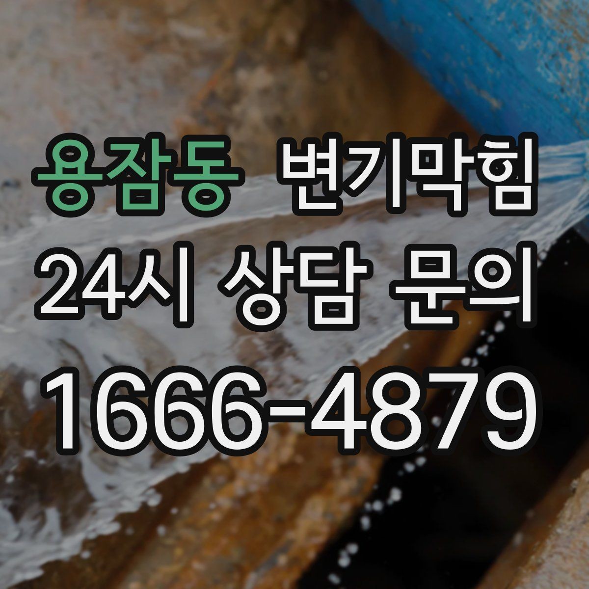 용잠동 변기막힘 사무실 배수구막힘 점심 러시 전 완료