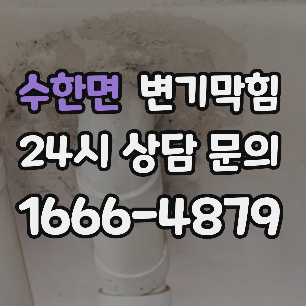 수한면 변기막힘