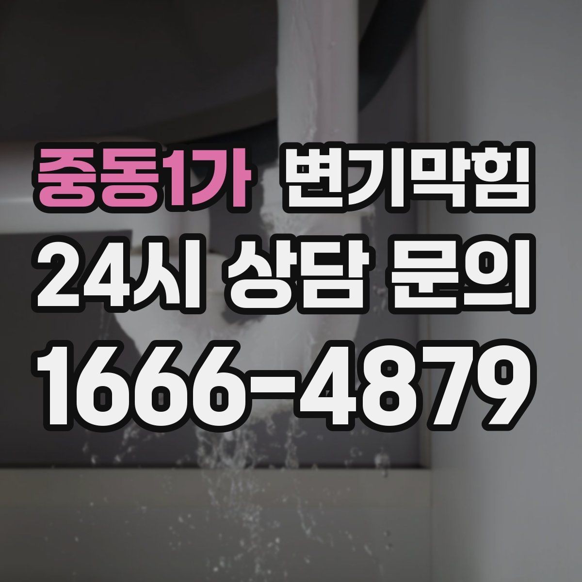 중동1가 변기막힘 변기막혔을때 세면대 동시 느림 원인
