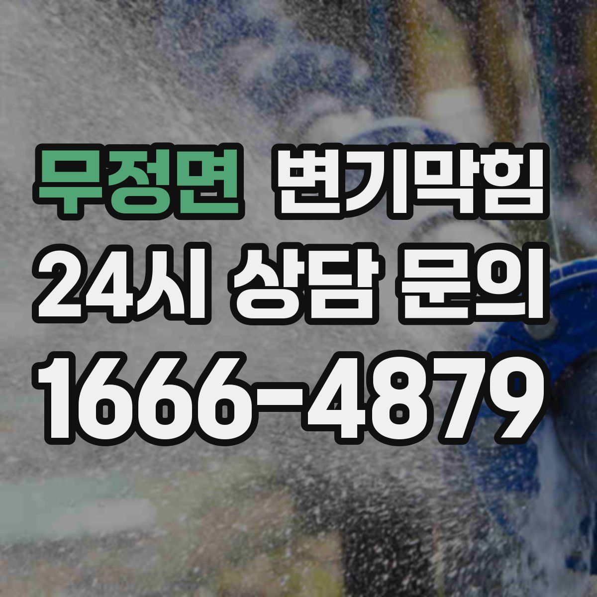 무정면 변기막힘