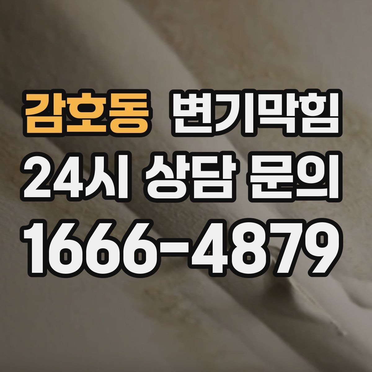 감호동 변기막힘 원룸 사진 리포트 확인