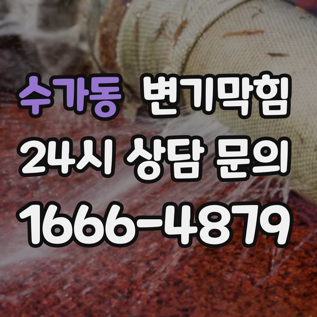 수가동 변기막힘