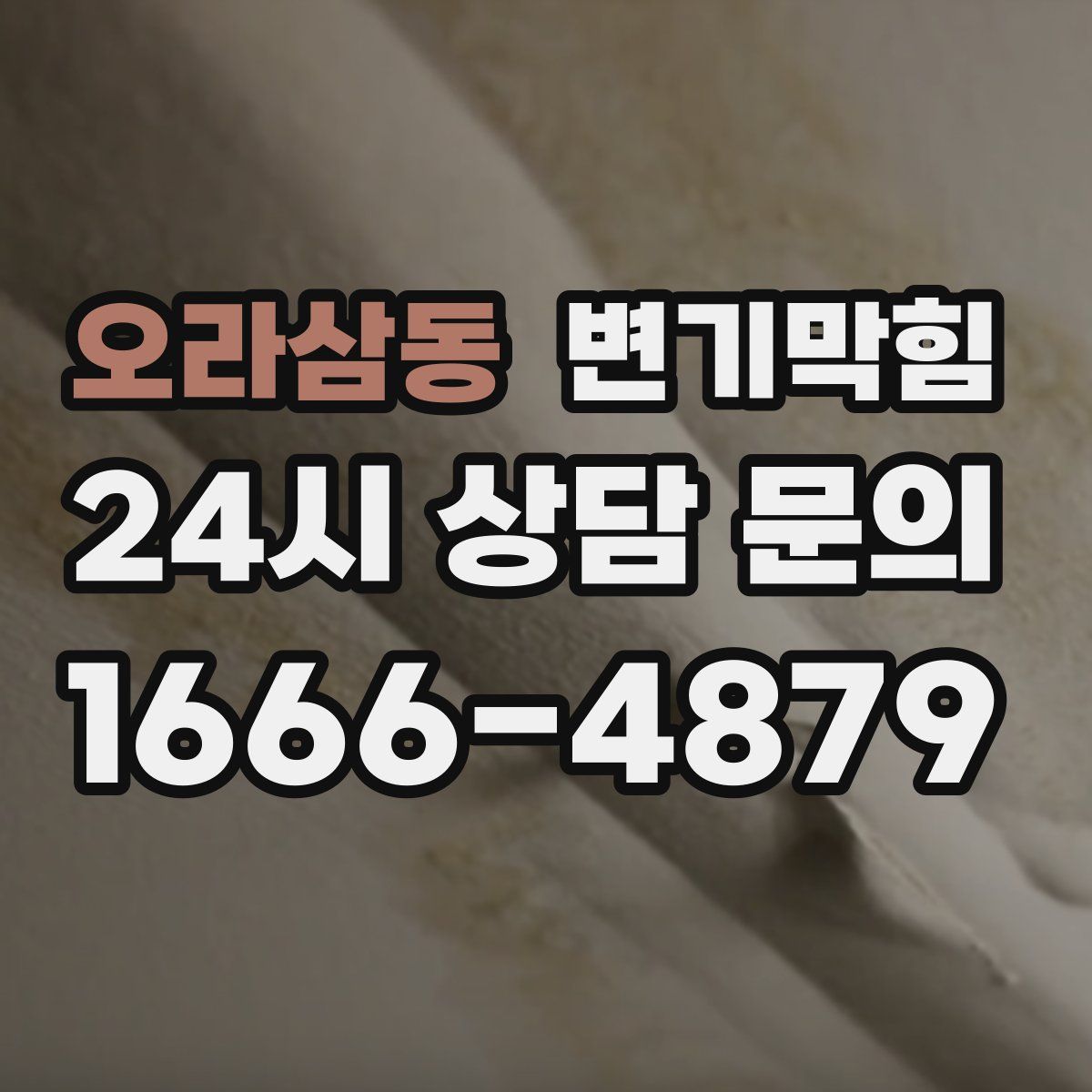 오라삼동 변기막힘