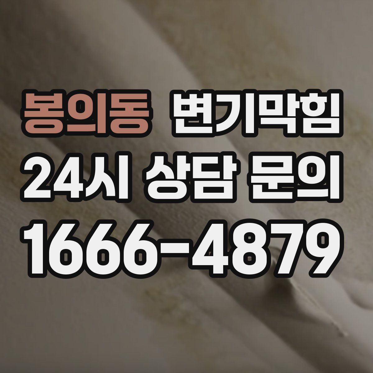 봉의동 변기막힘