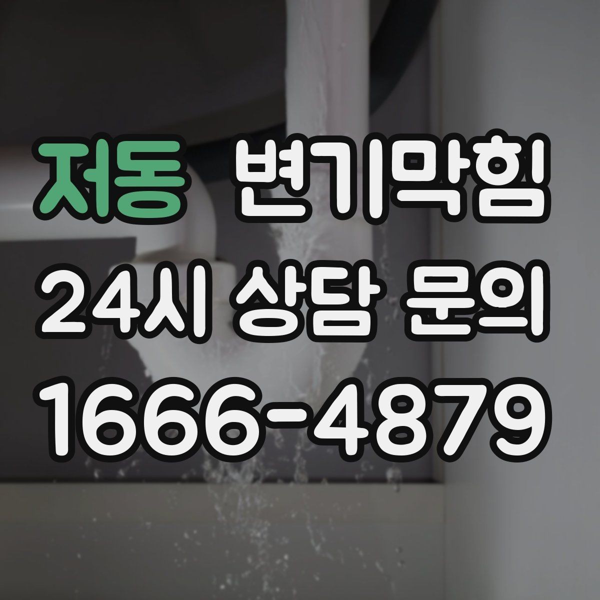 저동 변기막힘 원룸 화장실역류 내시경 병목 확인