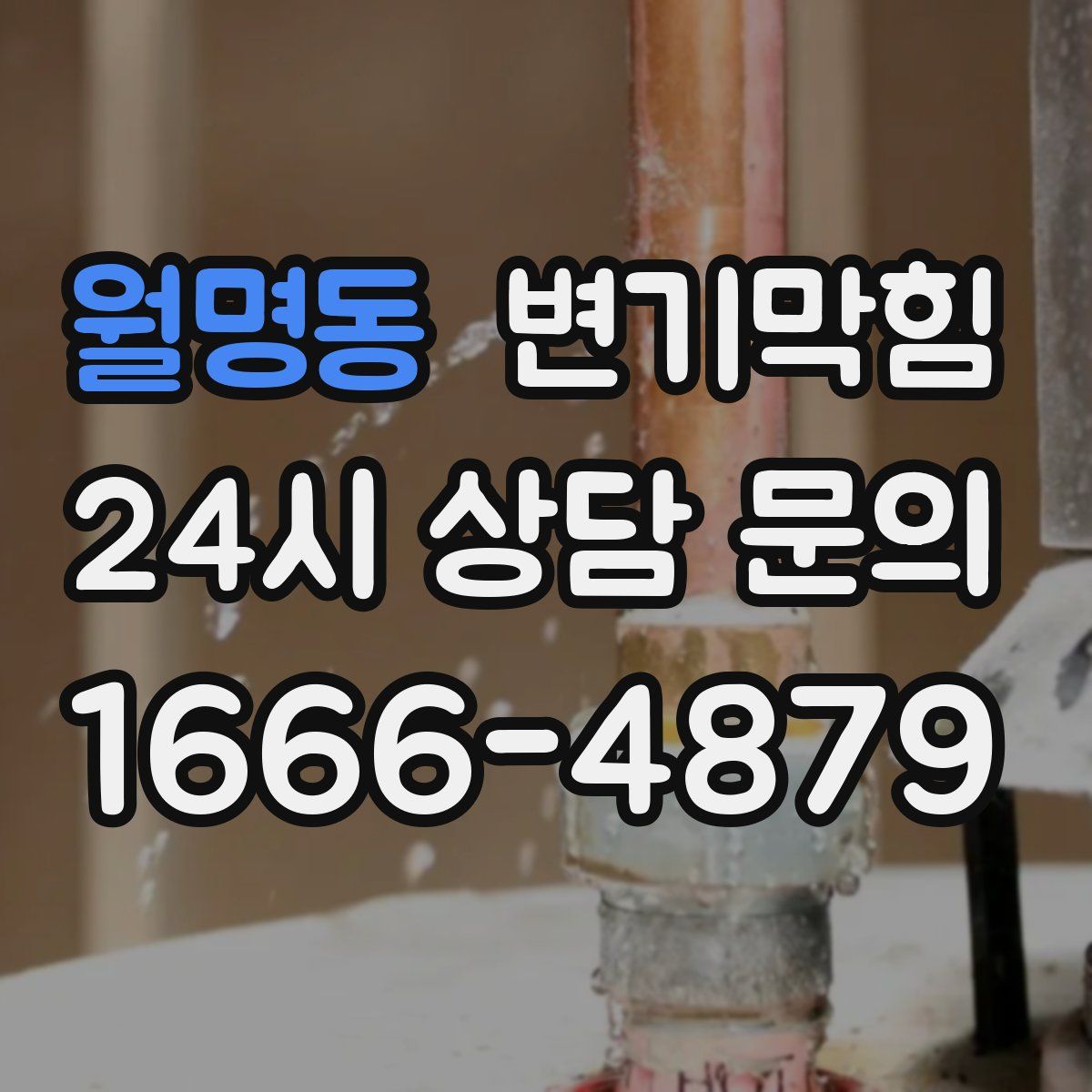 월명동 변기막힘