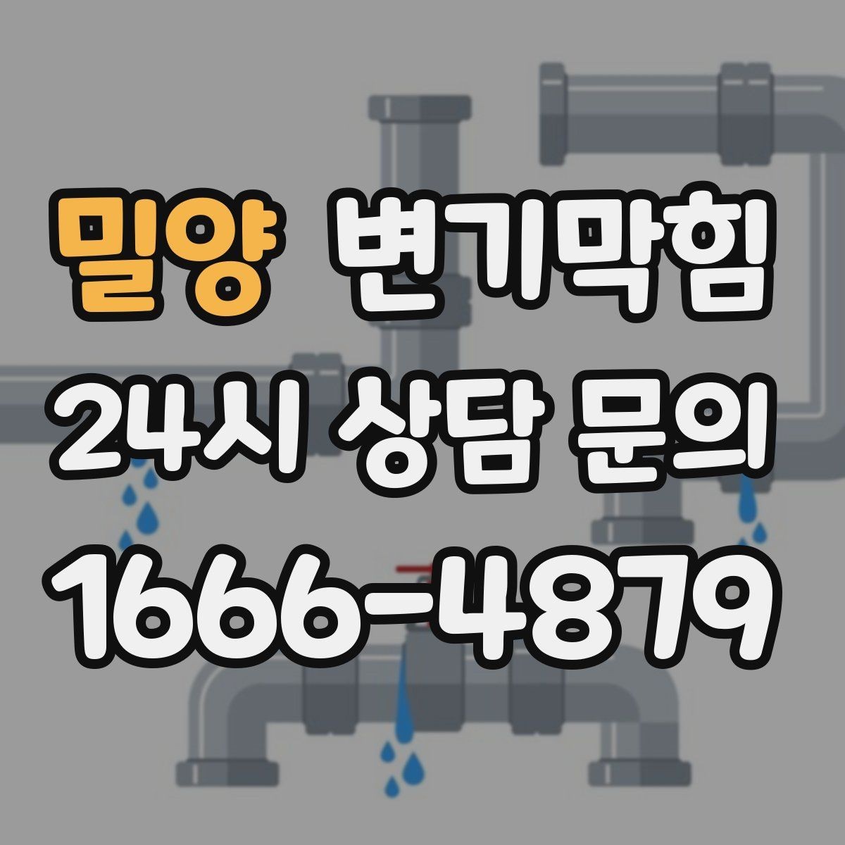 밀양 변기막힘 카페 변기뚫기 고객 대기 최소