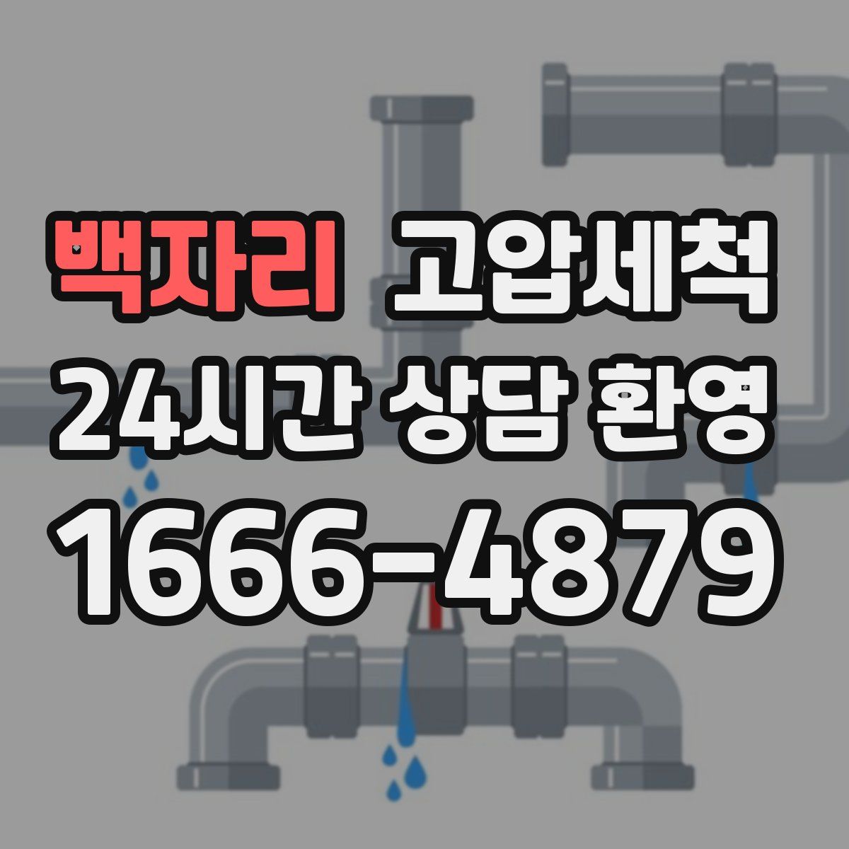 백자리 고압세척