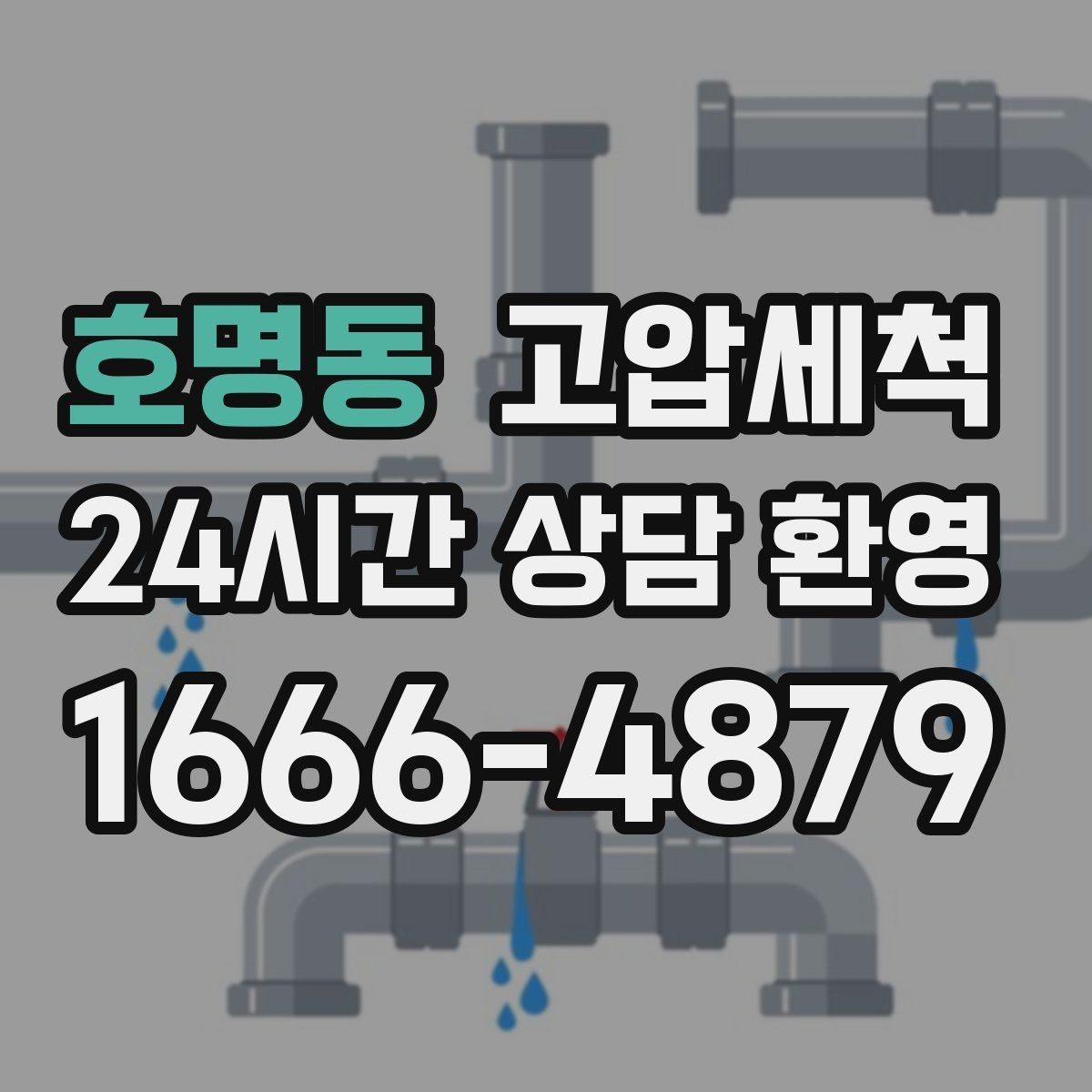 호명동 고압세척 하수구 배관 청소 공용부 선제 정비