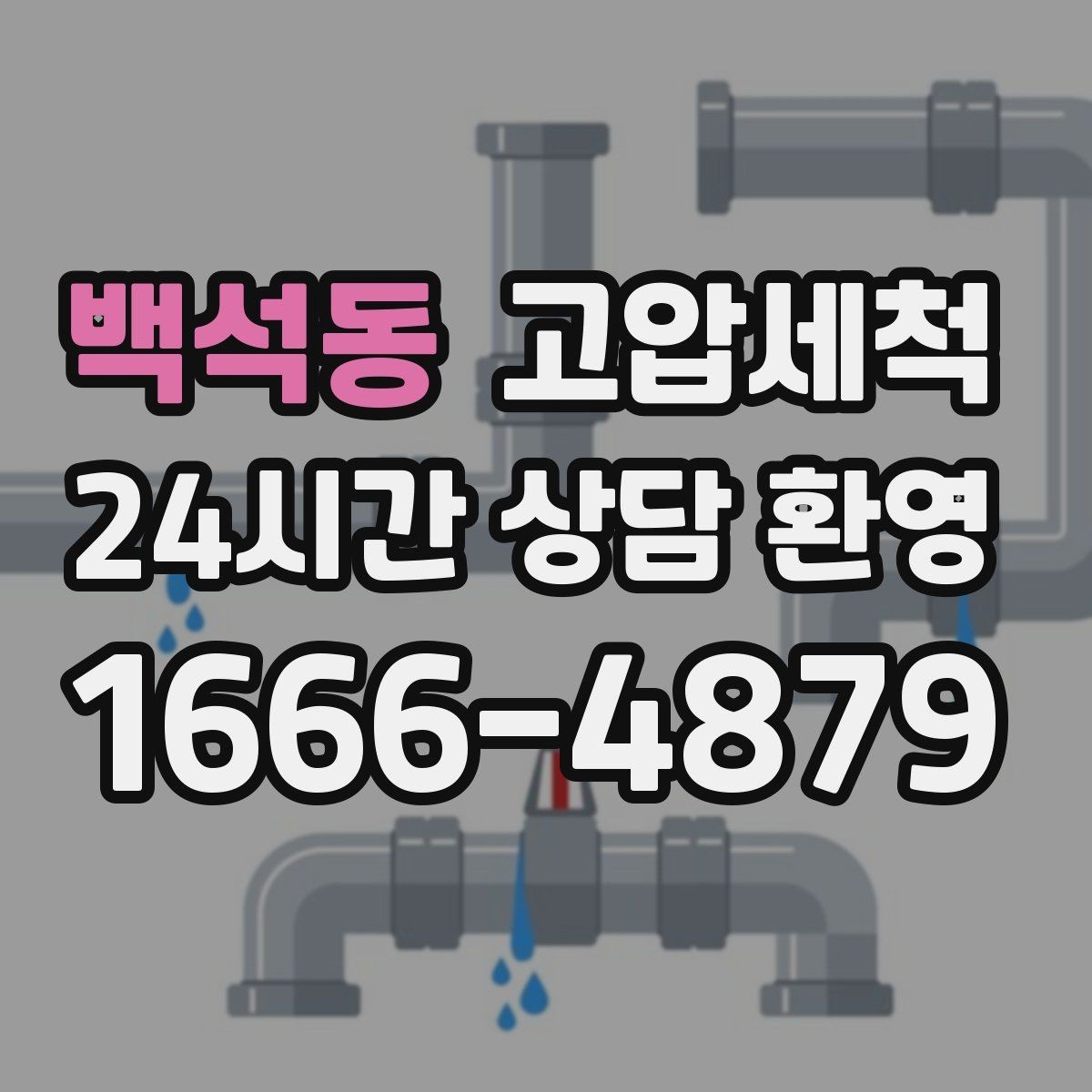 백석동 고압세척 싱크대 배관 청소 입주·집들이 전 점검
