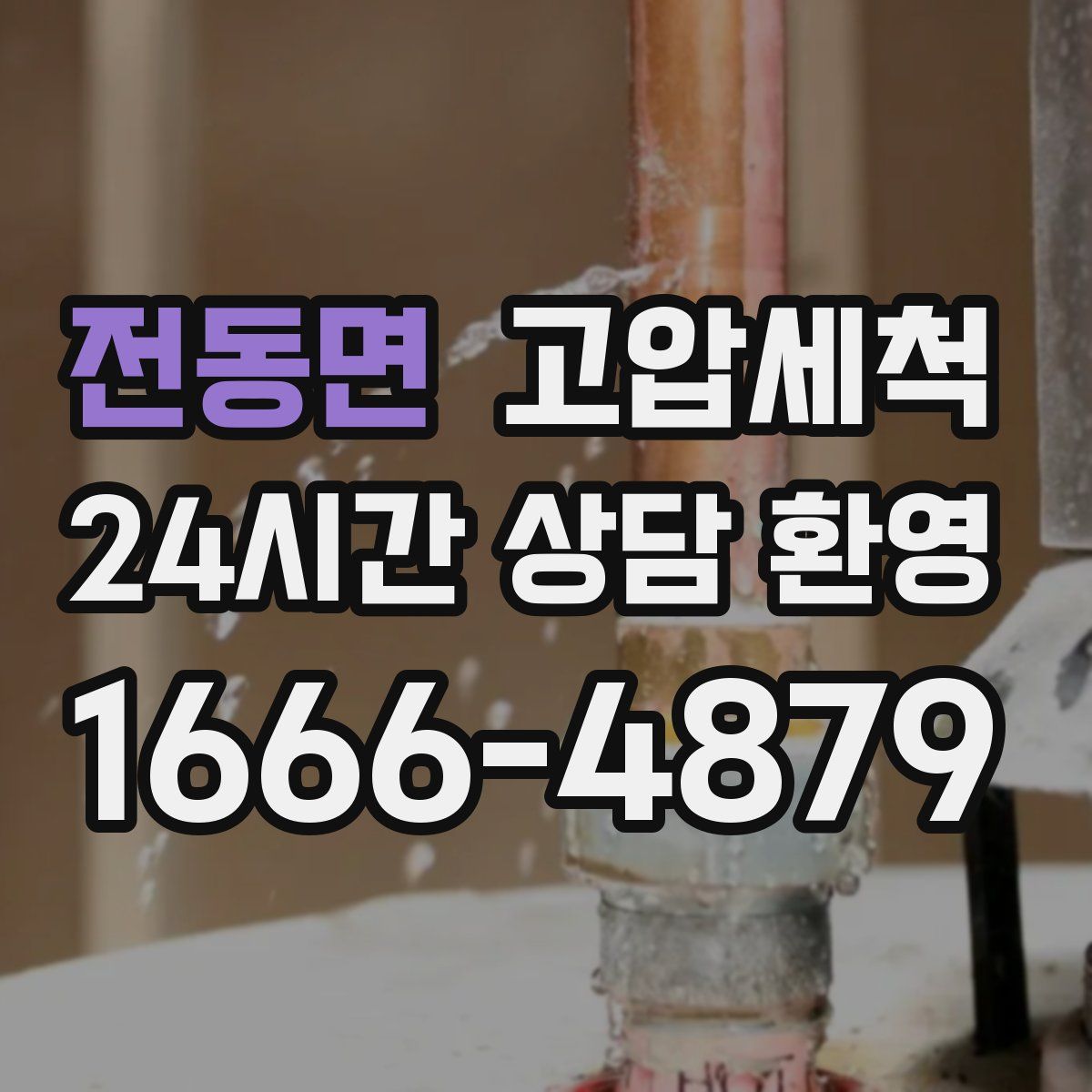 전동면 고압세척