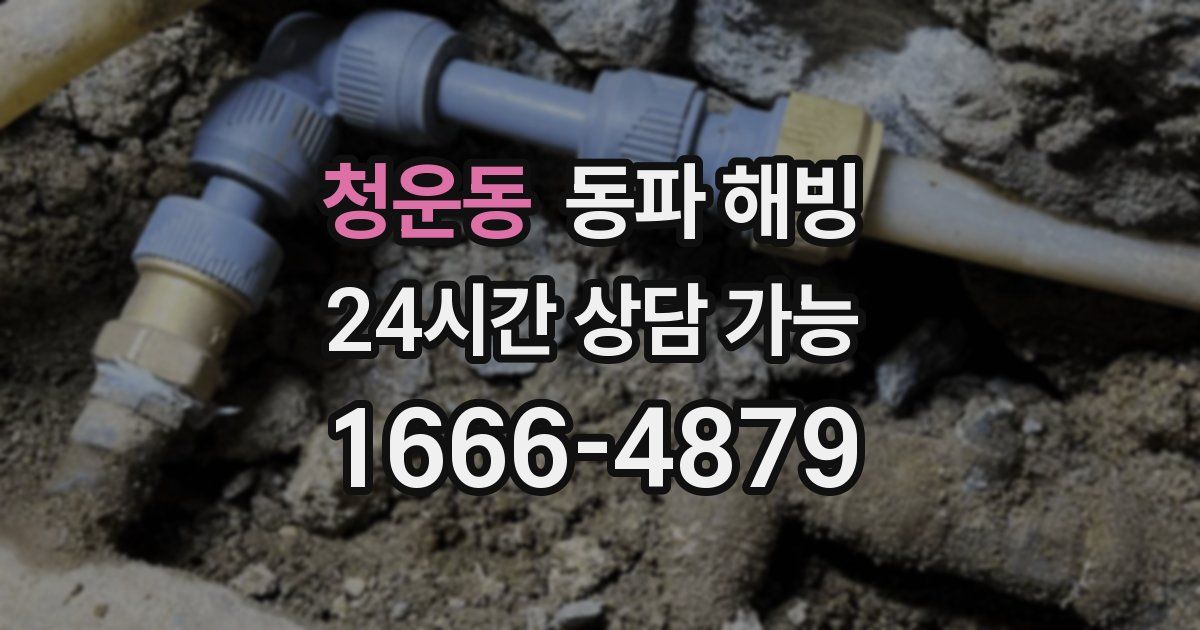 청운동 동파 해빙