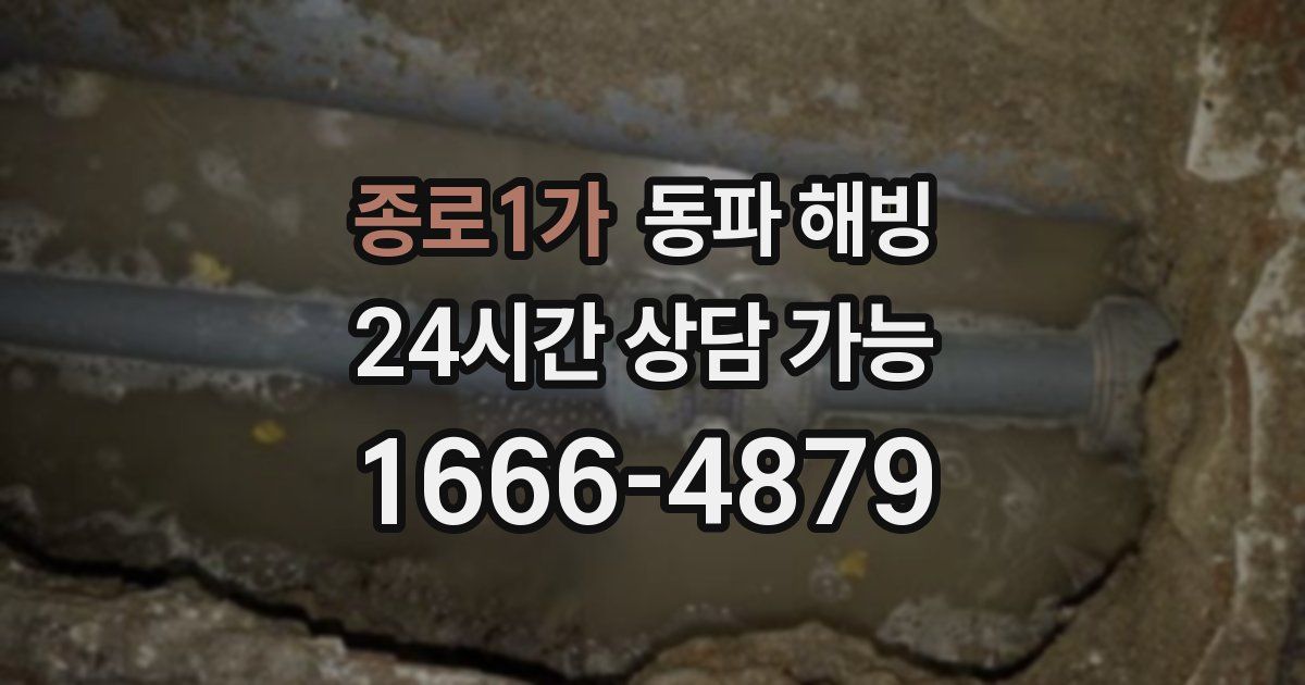 종로1가 동파 해빙