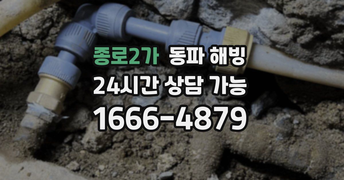 종로2가 동파 해빙