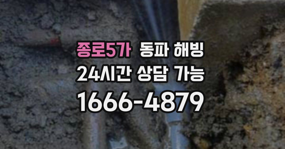 종로5가 동파 해빙